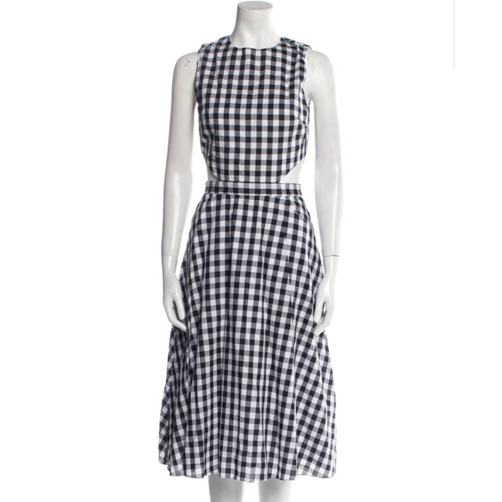 Tanya Taylor Plaid Midi Dress